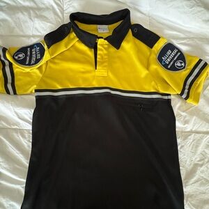 Men's Yellow and Black Polo Shirt